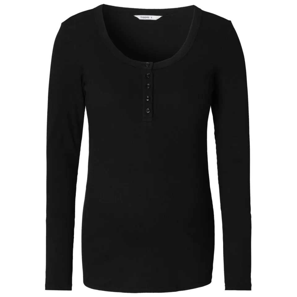 Noppies zwangerschaps- en voedingslongsleeve zwart, foto 2