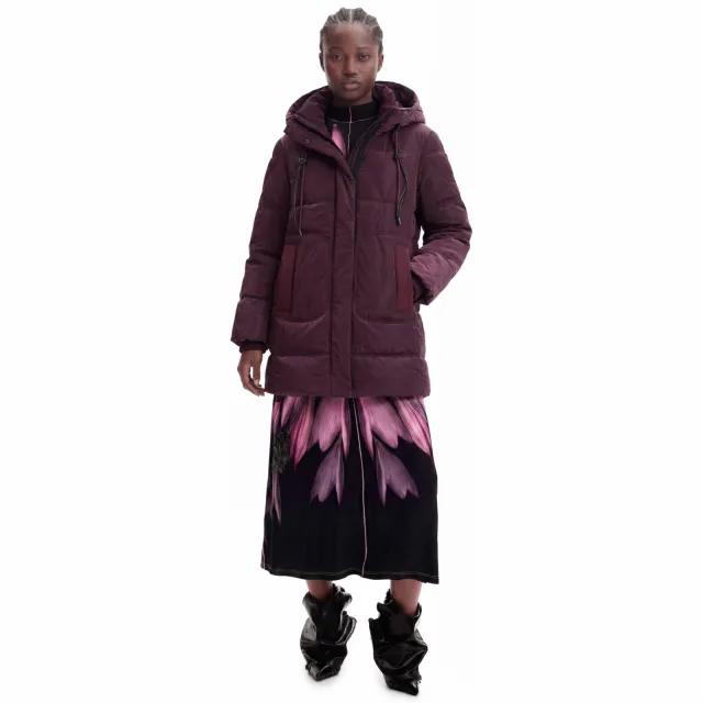 Desigual Priscilla winterjas donkerrood, foto 2