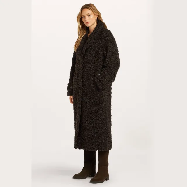 Beaumont winter faux fur jas - donkerbruin