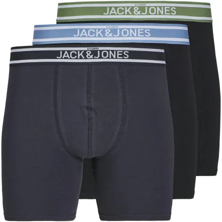 Jack & Jones Boxershort met elastische band met label in een set van 3 stuks, model 'TEDDY' Veelkleurig