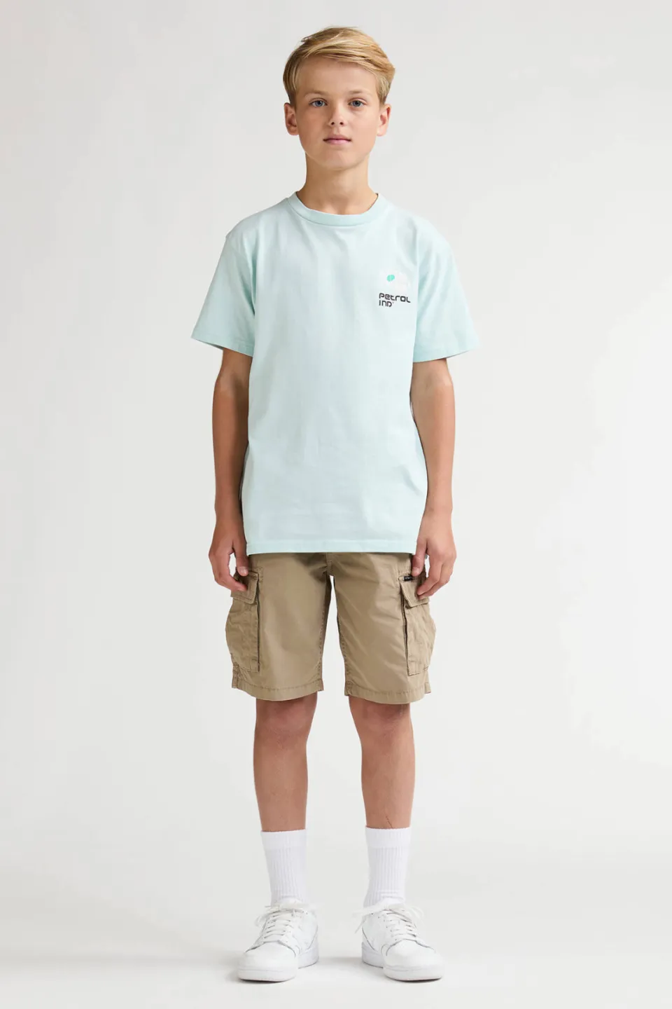 Petrol Industries t-shirt met backprint mintgroen