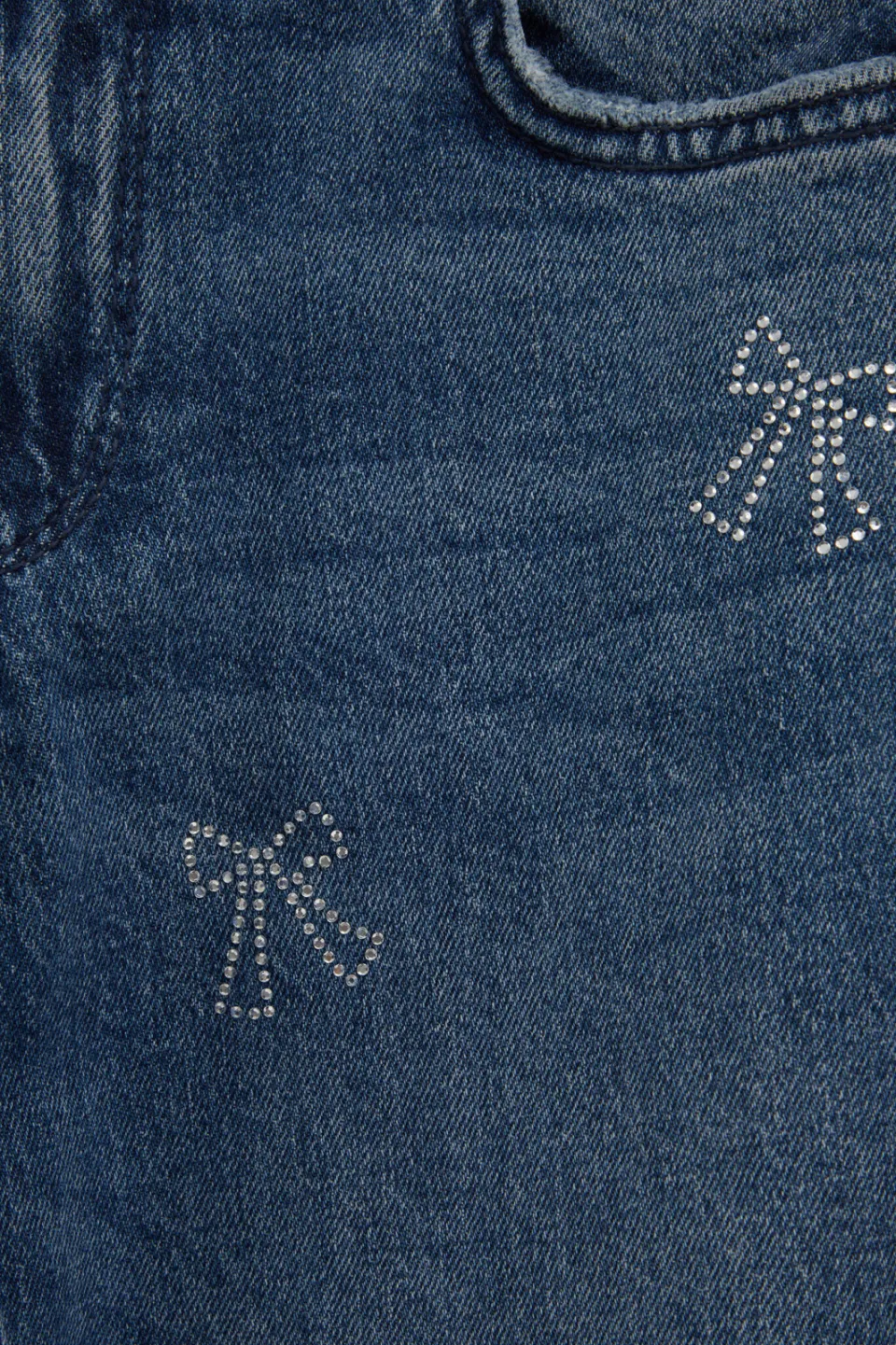 WE Fashion Blue Ridge wide leg jeans met strass-steentjes en print - mediumblauw, foto 6