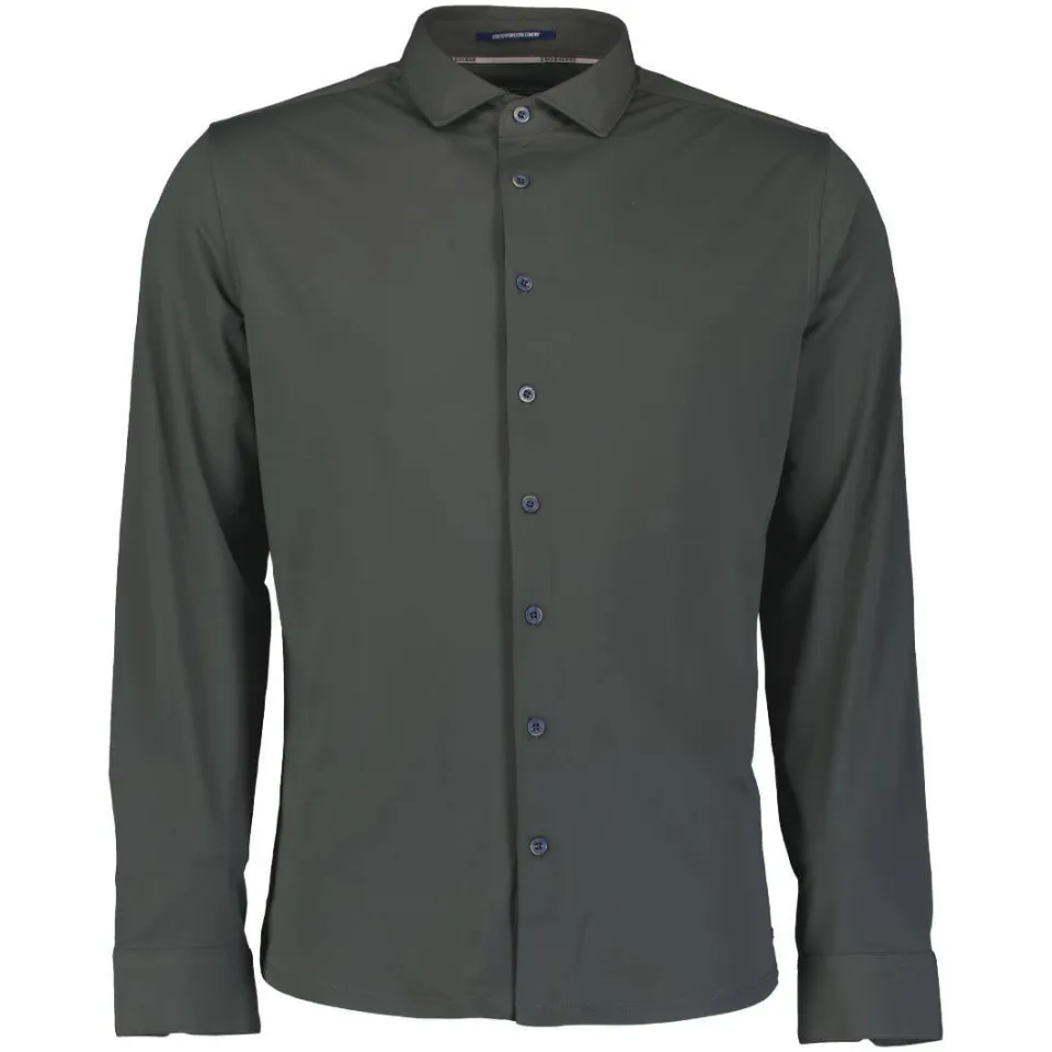 No Excess regular casual overhemd donkergroen dark steel, foto 2