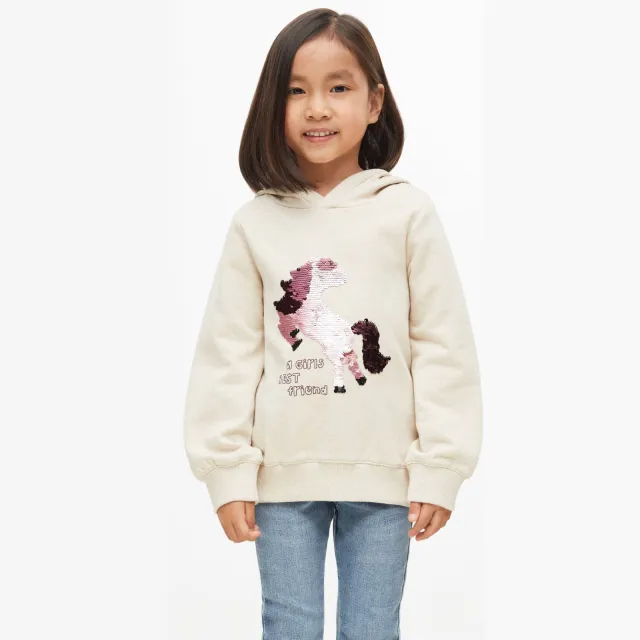 s.Oliver hoodie met print - beige