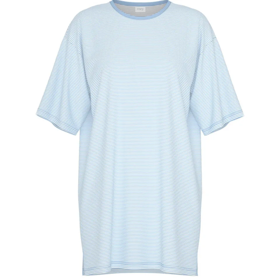 Mey Simple Stripes nachthemd lichtblauw blauw, foto 3