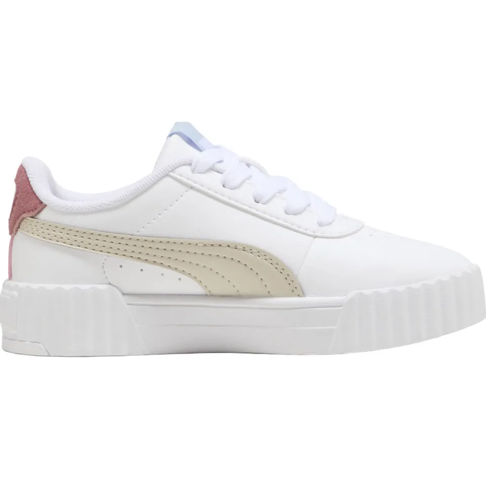 Puma Carina 3.0 imitatieleren sneakers - wit/ecru