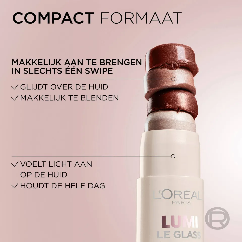 L'oréal LUMI Le Glow highlighter stick 635 Golden Couture, foto 2