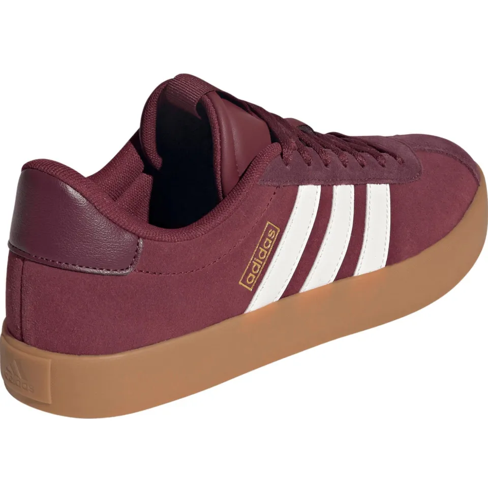 Adidas Sportswear VL Court 3.0 suede sneakers bordeaux/wit, foto 4