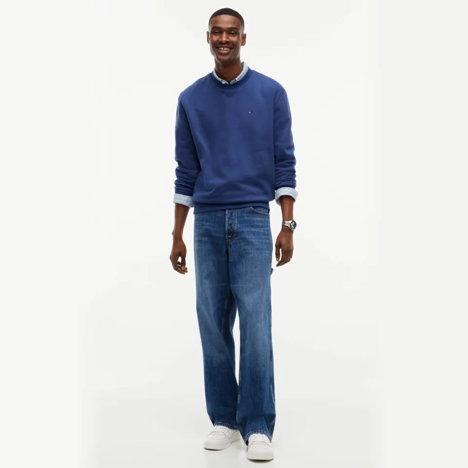 Tommy Jeans regular fit sweater met logo - donkerblauw Basic Navy