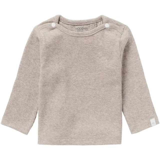 Noppies Natal gemêleerde longsleeve taupe melange