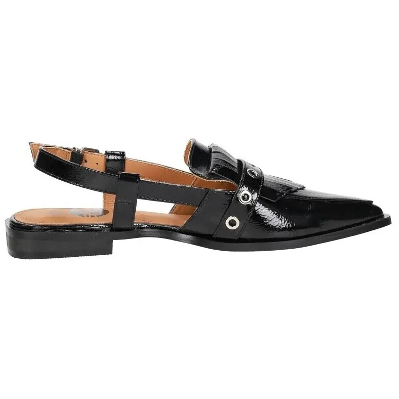 Sub55 Slingbacks sandaal zwart lak