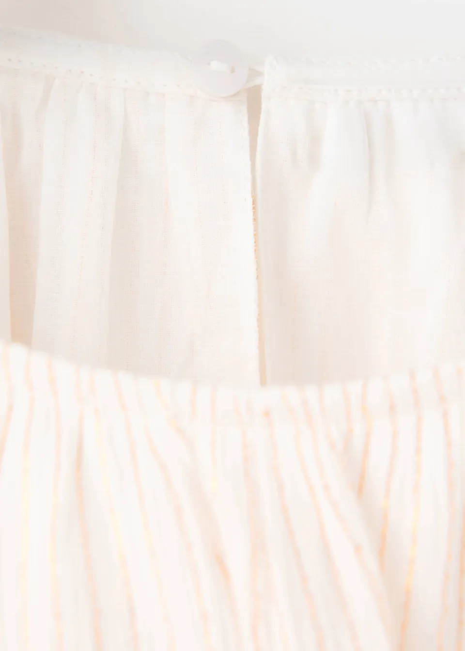 Mango gestreepte blouse met kraaltjes wit, foto 7