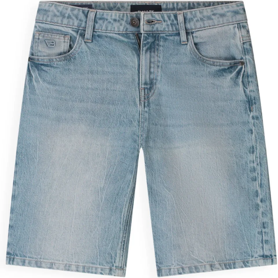 Ballin regular waist jeansshort medium blue denim, foto 2