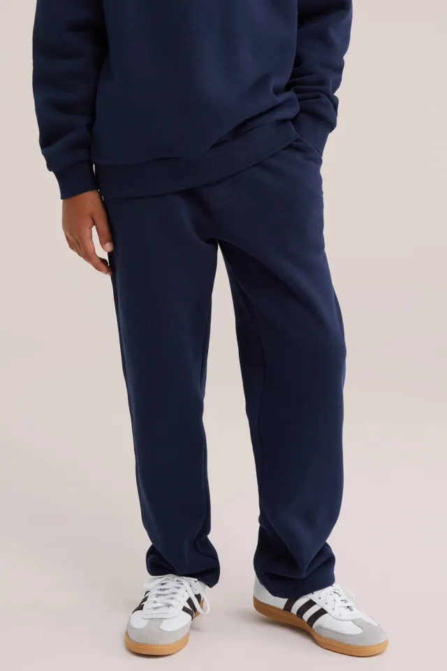 WE Fashion tapered joggingbroek donkerblauw, foto 3
