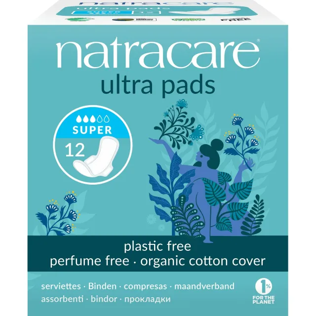 Natracare Ultra Pads Super maandverband met vleugels