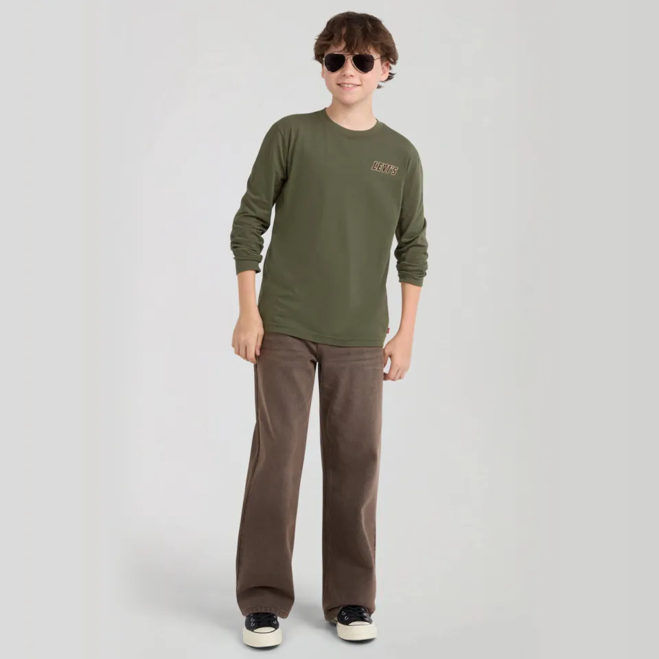 Levi's Kids longsleeve met backprint olijfgroen, foto 3