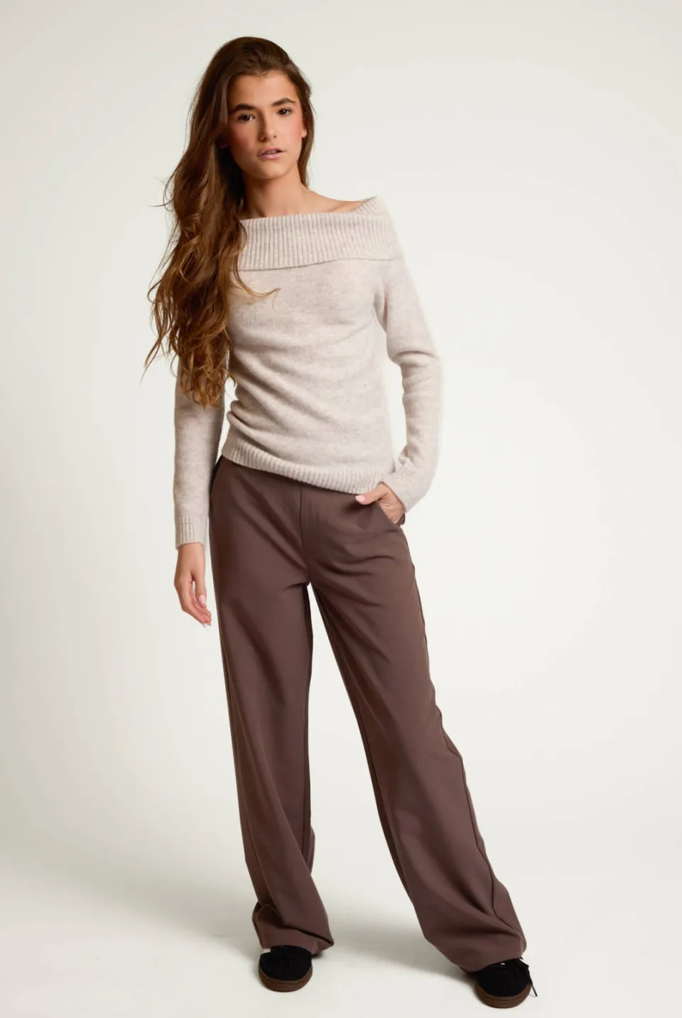 LOOXS 10sixteen loose fit pantalon bruin, foto 4