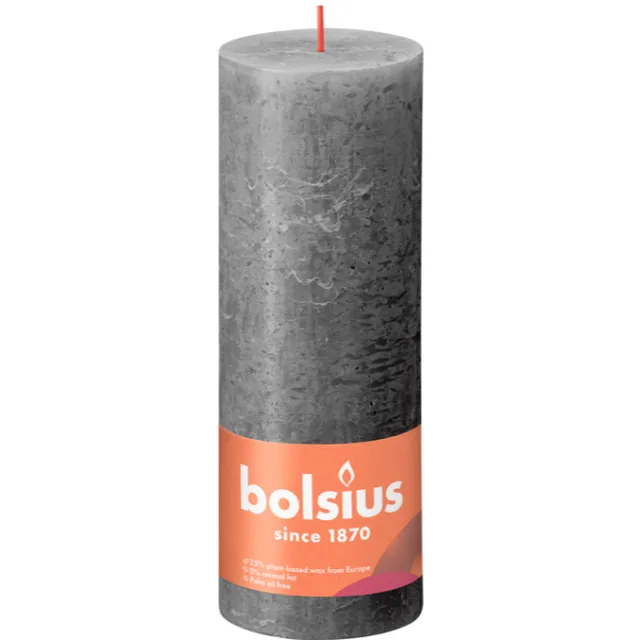 Bolsius Rustiek stompkaars 190/68 stormy grey