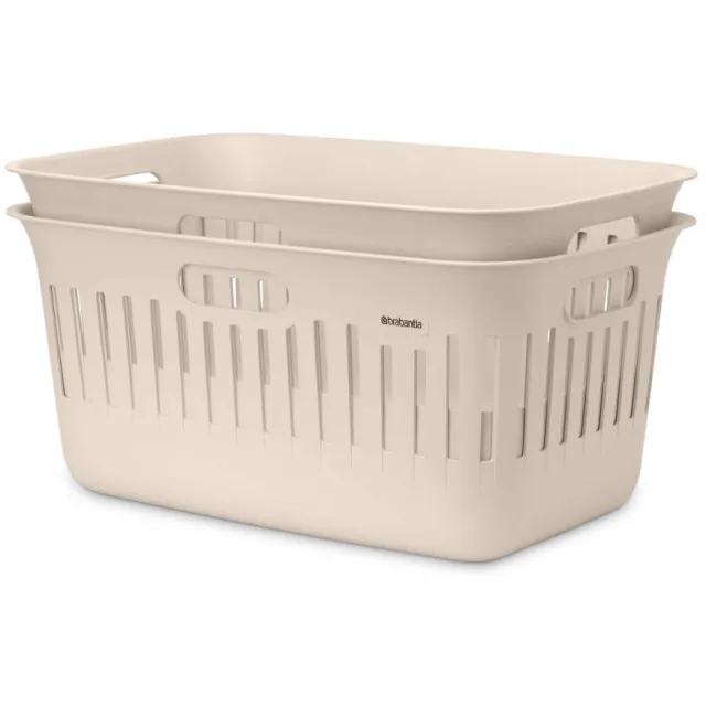 Brabantia Brabantia Collect-It Wasmand 40 liter, set van 2 - Soft Beige (40 liter)