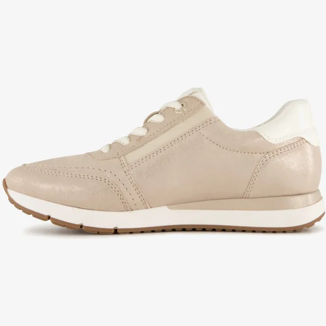 Tamaris Comfort leren dames sneakers beige