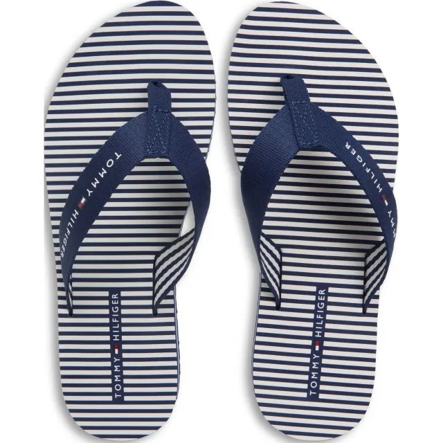 Tommy Hilfiger gestreepte teenslippers donkerblauw