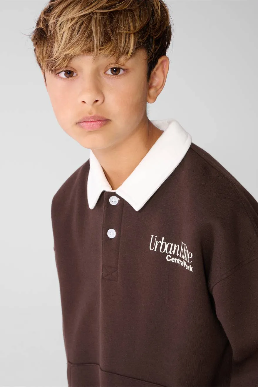Shoeby sweater met logo - donkerbruin, foto 8