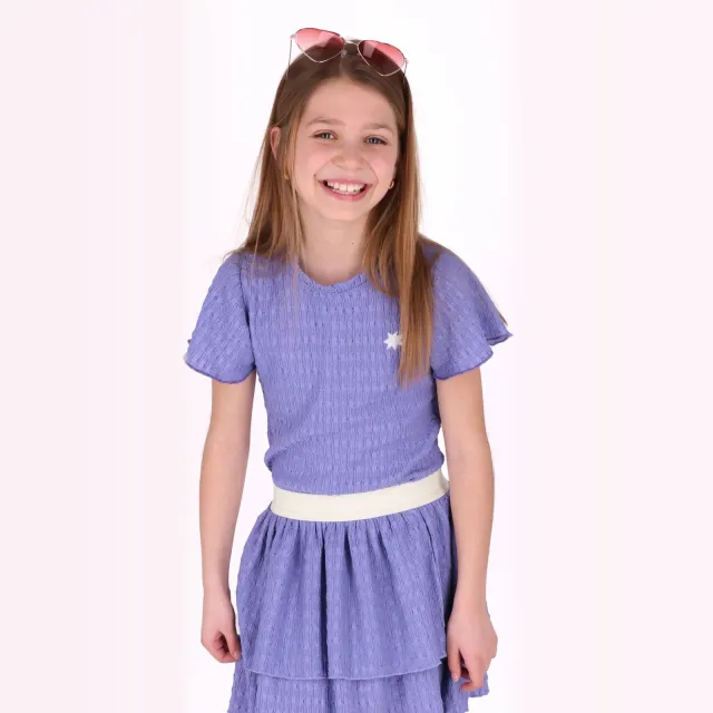 B.Nosy blousetop paars met textuur
