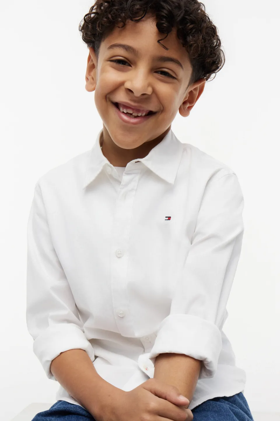 Tommy Hilfiger poplin overhemd wit, foto 5