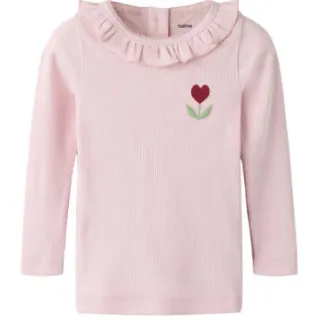 NAME IT gebreide top met ruches roze