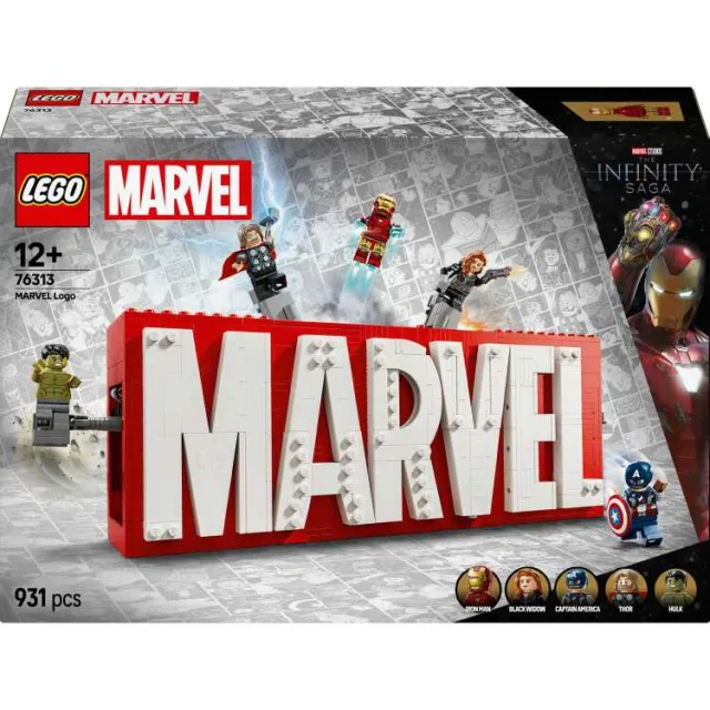 Lego Marvel Super Heroes - MARVEL logo en minifiguren Constructiespeelgoed