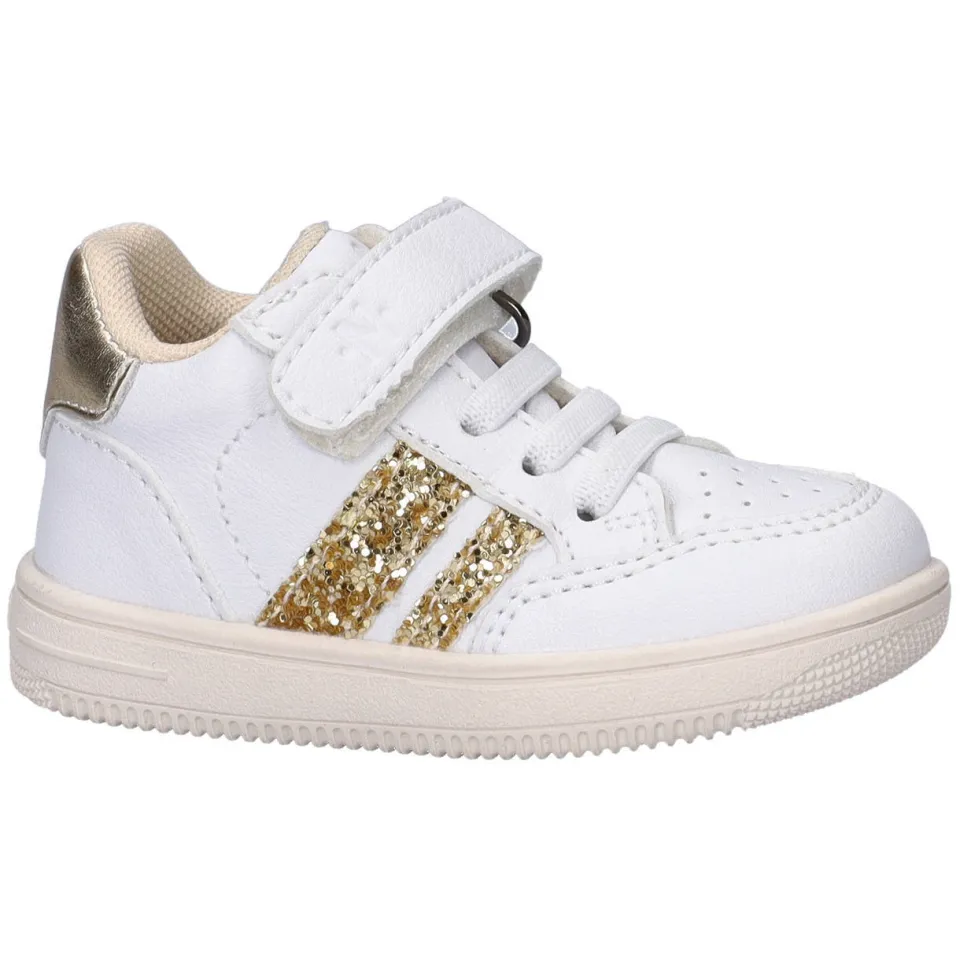 Nelson Kids leren sneakers wit/goud, foto 2