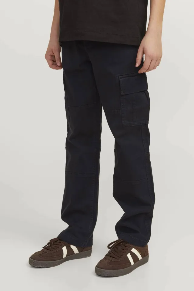 Jack & Jones loose fit gebreide cargobroek zwart, foto 6