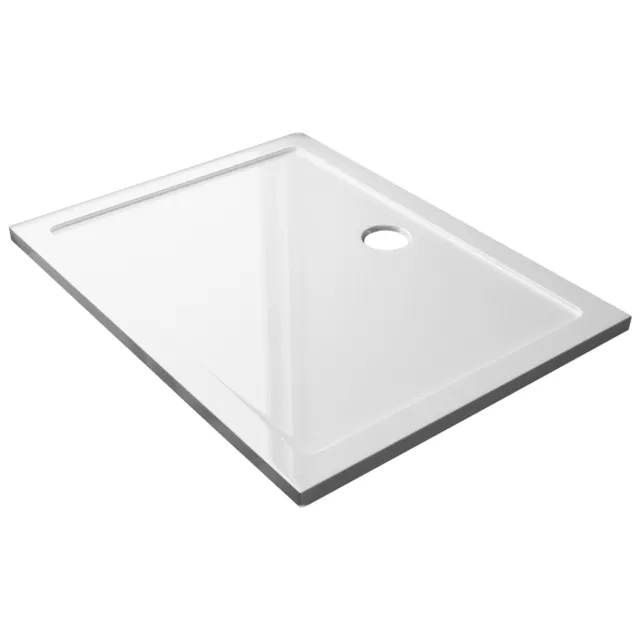 Best Design Dona lage rechthoekige douchebak glans wit 120x80x4 cm