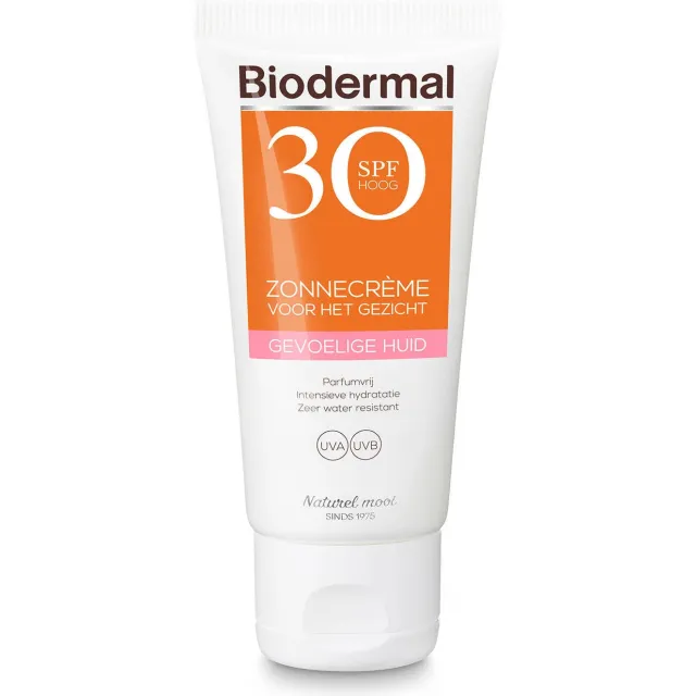 Biodermal gevoelige huid zonnecrème gezicht SPF30