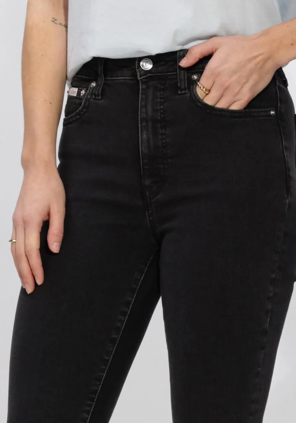 Calvin Klein Dames Jeans High Rise Skinny - Zwart, foto 4