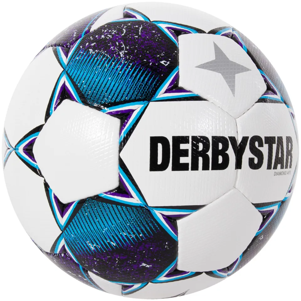 DerbyStar Diamond II Voetbal Maat 5 Wit Blauw Paars, foto 4