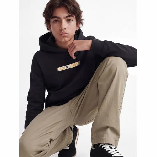 Jack & Jones JUNIOR hoodie met logo - zwart, foto 4
