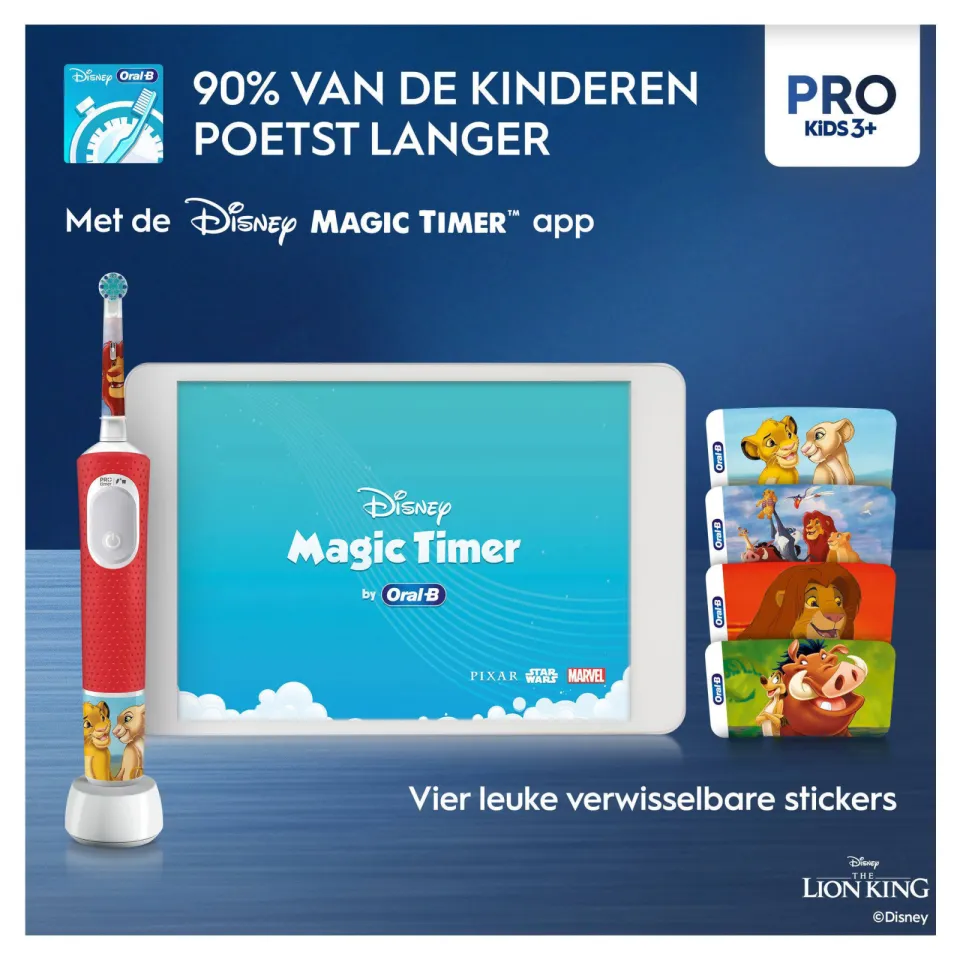 Oral-B Pro Kids The Lion King elektrische tandenborstel + Reisetui, foto 4