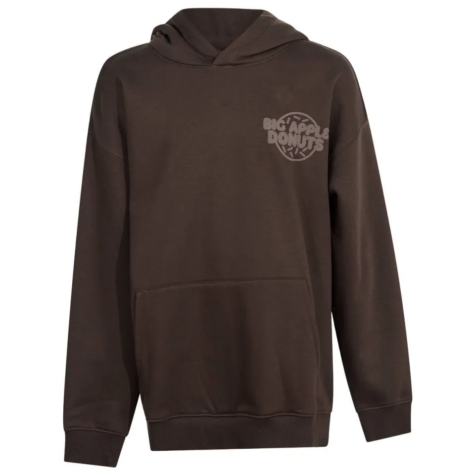 Shoeby oversized hoodie met backprint - donkerbruin, foto 2