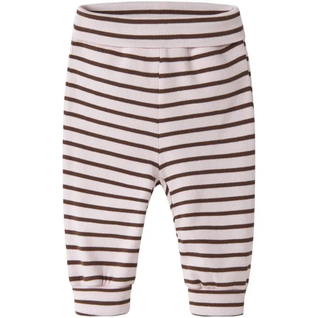 NAME IT BABY gestreepte babybroek roze, foto 2