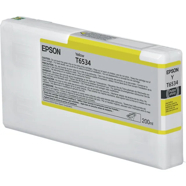 Epson T6534 Yellow Ink Cartridge Geel