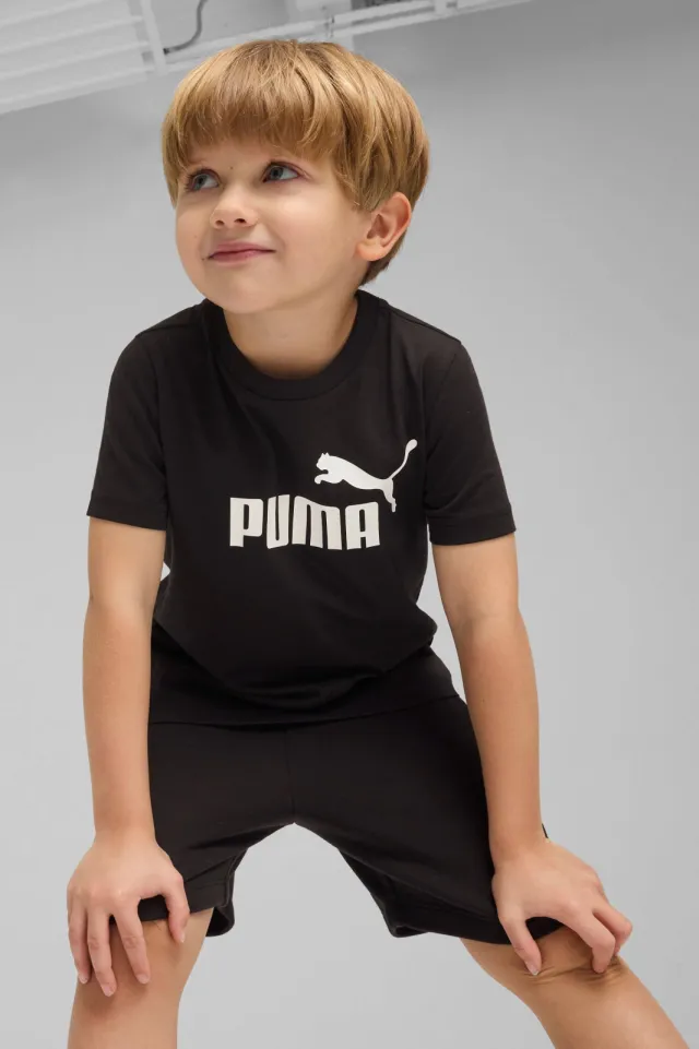 Puma ESS No. 1 Logo T-shirt zwart Zwart/wit