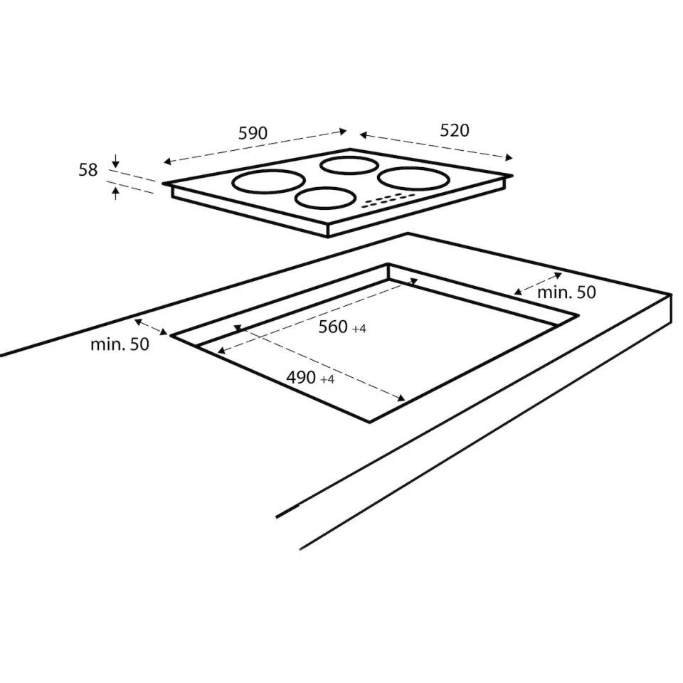 Inventum IKI6028 inductiekookplaat zwart, foto 2