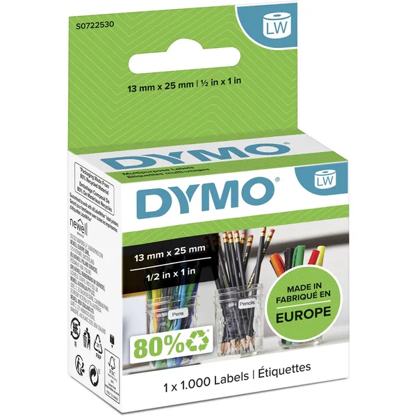 Etiket dymo labelwriter multifunctioneel 13x25mm 1 Rol, foto 3