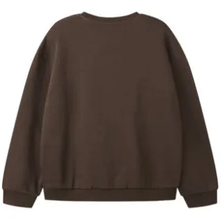 NAME IT KIDS sweater met tekst - donkerbruin Tekst chocoladebruin, foto 2