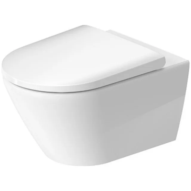 Duravit Toilet Duravit D-Neo Wand Rimless Diepspoel 54 cm Durafix Hoogglans Wit