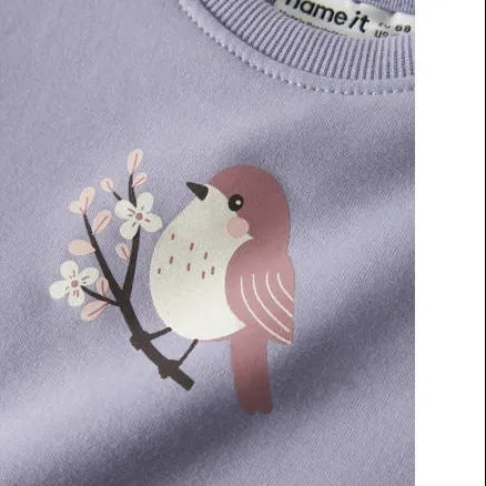 NAME IT BABY sweater met print - lila, foto 3