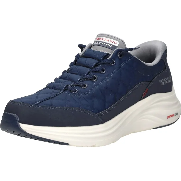 Skechers Contour Foam Cozy Fit lage sneakers blauw, foto 4