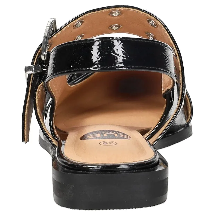 Sub55 Slingbacks ballerina zwart lak, foto 4