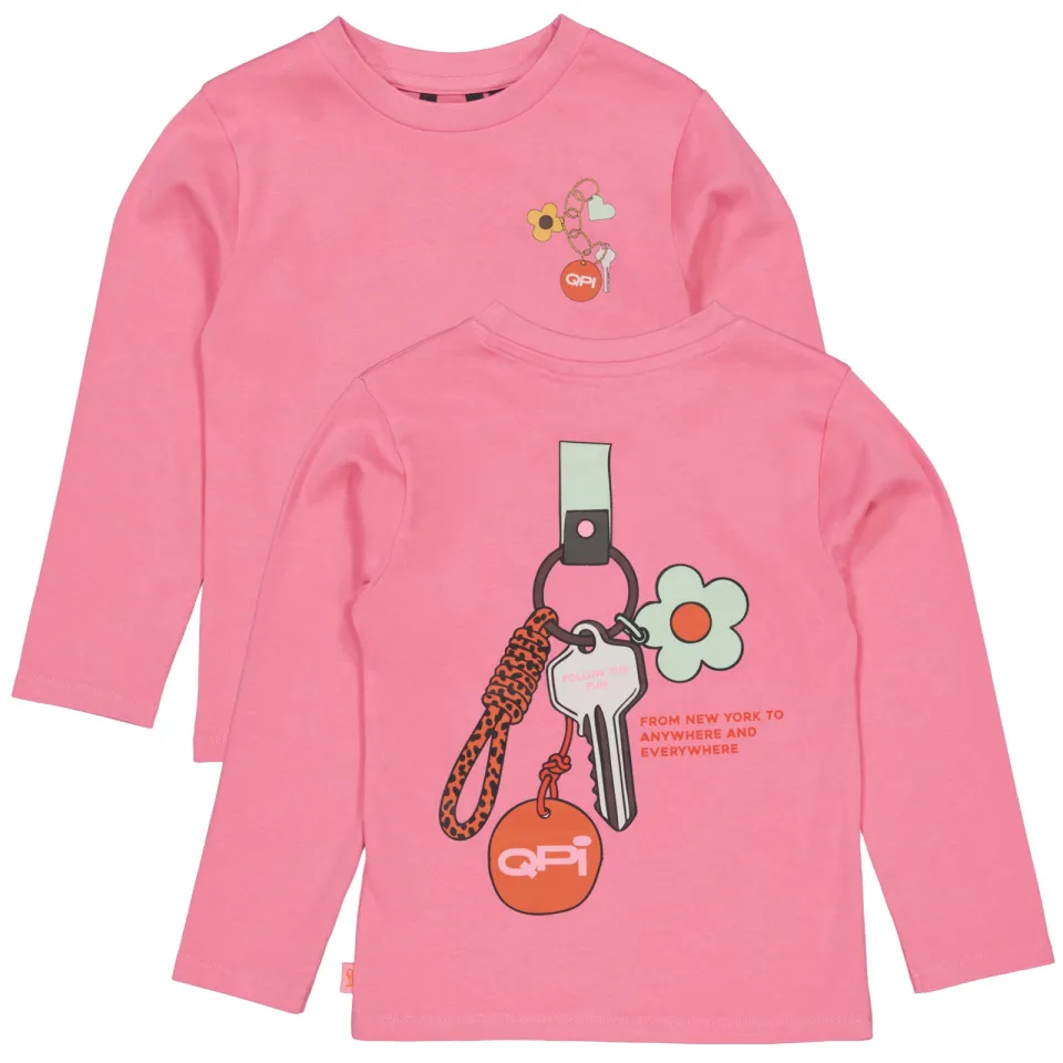 QPI longsleeve met backprint roze, foto 4